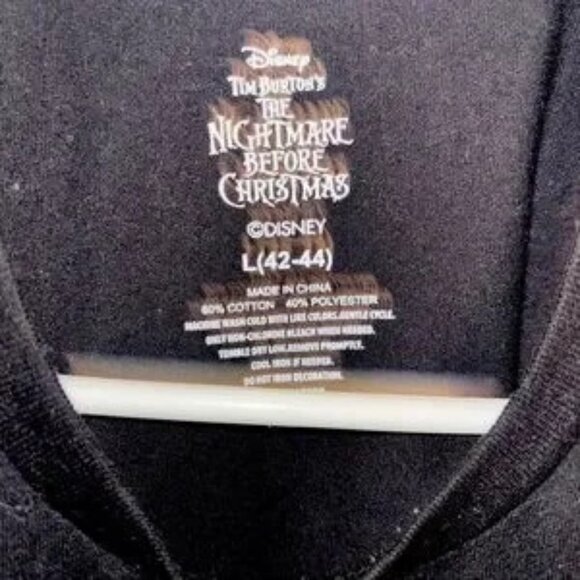 Vintage Jack "Nightmare Before Christmas" Disney Men's Large Black Tee in Mint - Picture 3 of 4